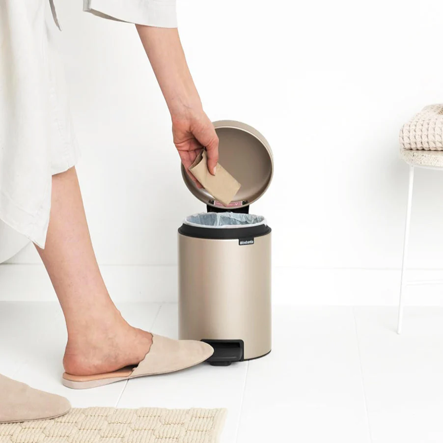 NewIcon Pedal Bin 3L - Metallic Gold