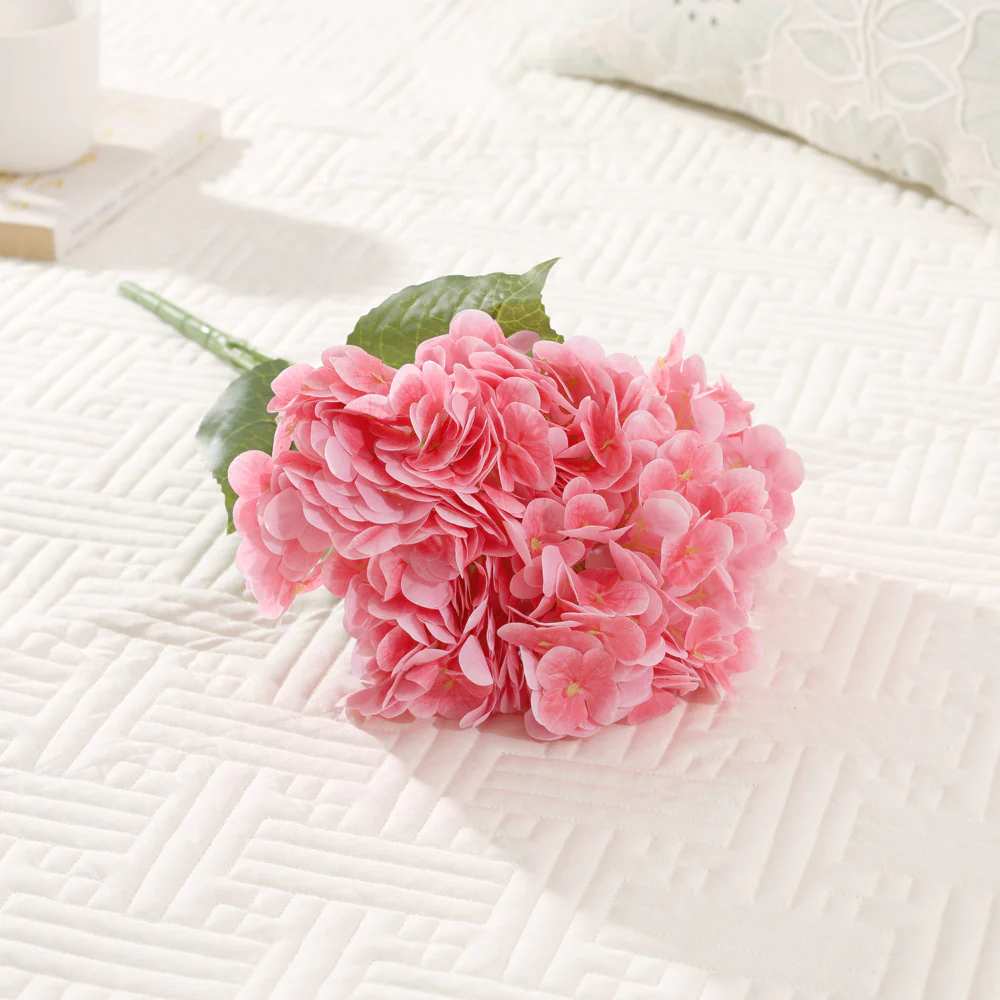 Nippon Soft-Touch Hydrangea Faux Stem - Hot Pink - Image 4