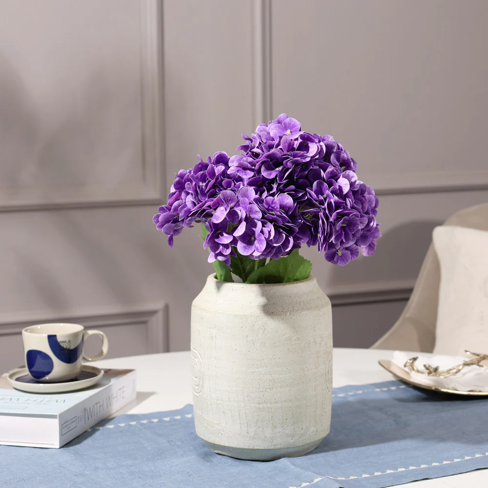 Nippon Soft-Touch Hydrangea Faux Stem - Purple - Image 2