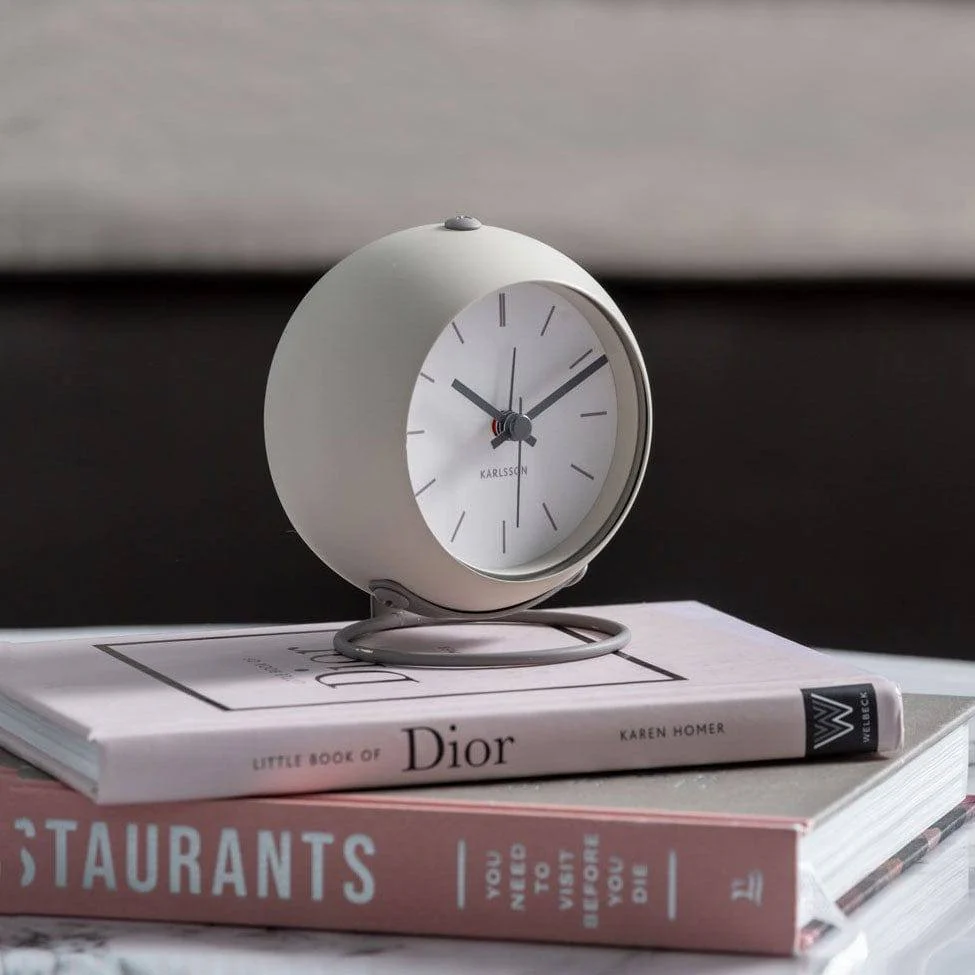 Nirvana Globe Alarm Clock - Warm Grey