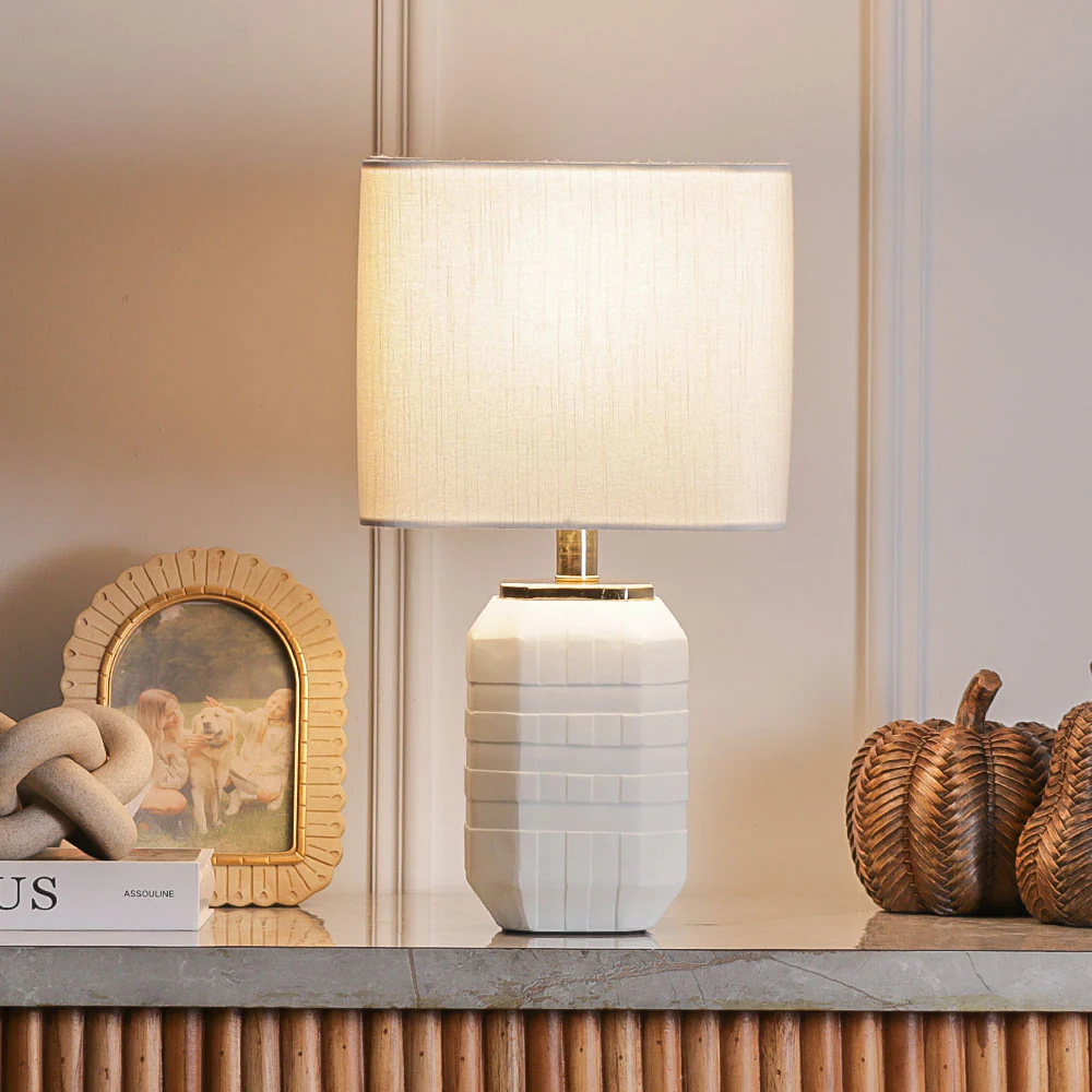 Nomi Glass Table Lamp Large - White - Image 4
