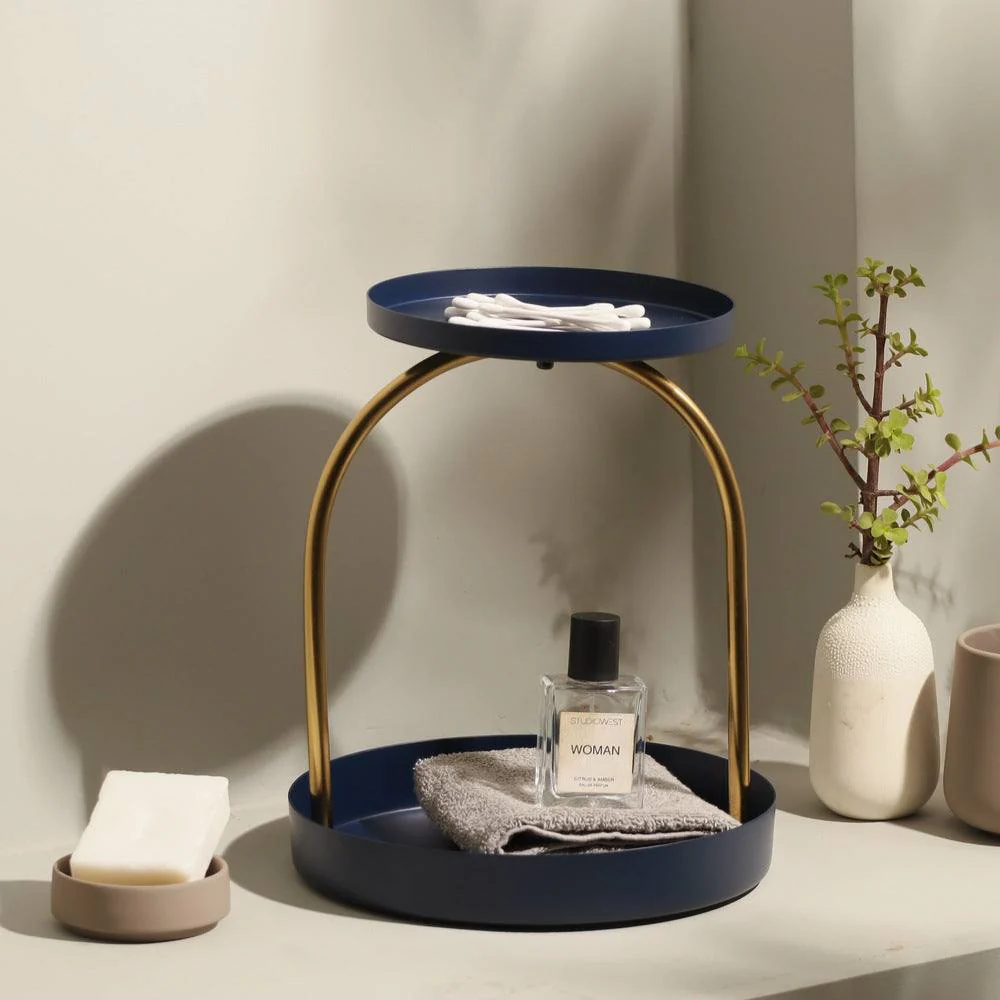 Nora Arched 2-Tier Tray - Blue