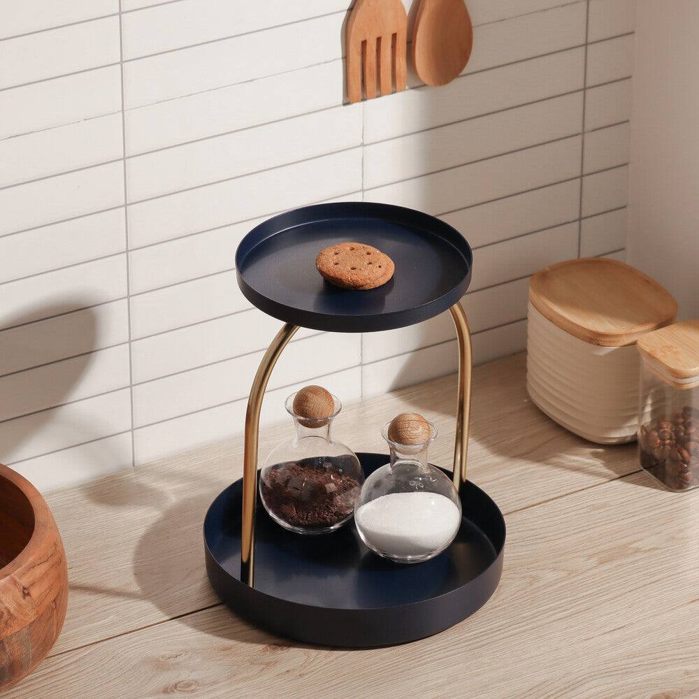 Nora Arched 2-Tier Tray - Blue - Image 4