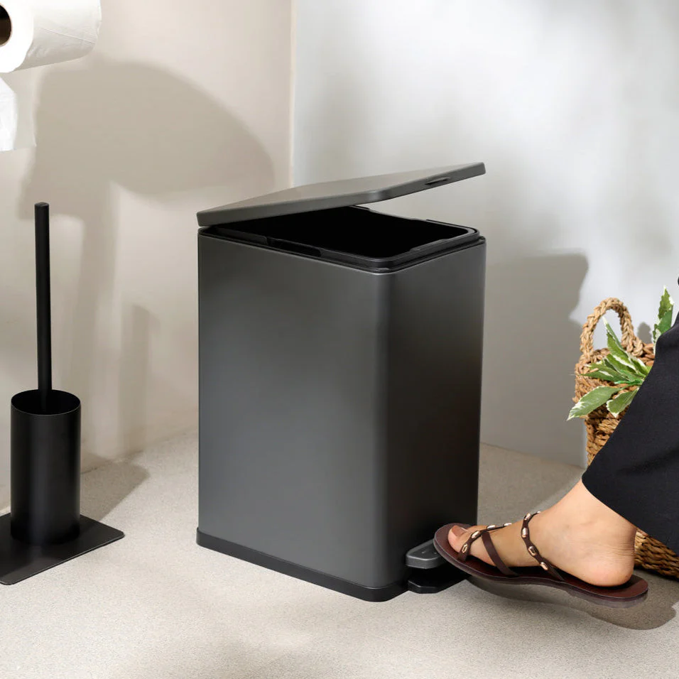 Nori Slim Pedal Bin 7L - Dark Grey