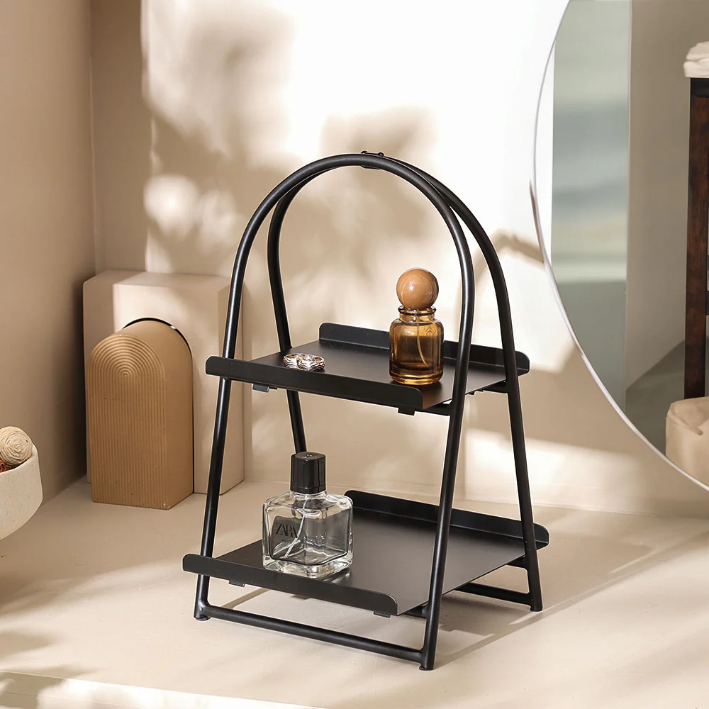 Norman 2-Tier Metal Caddy - Black - Image 4