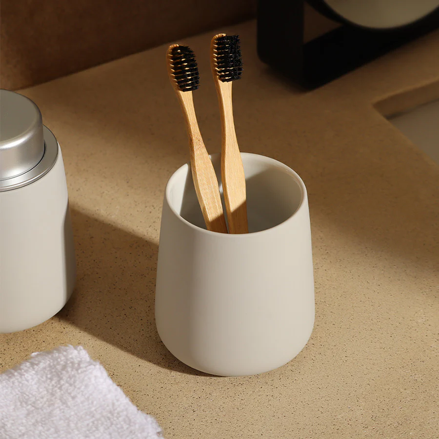Nova Toothbrush Tumbler - Soft Grey