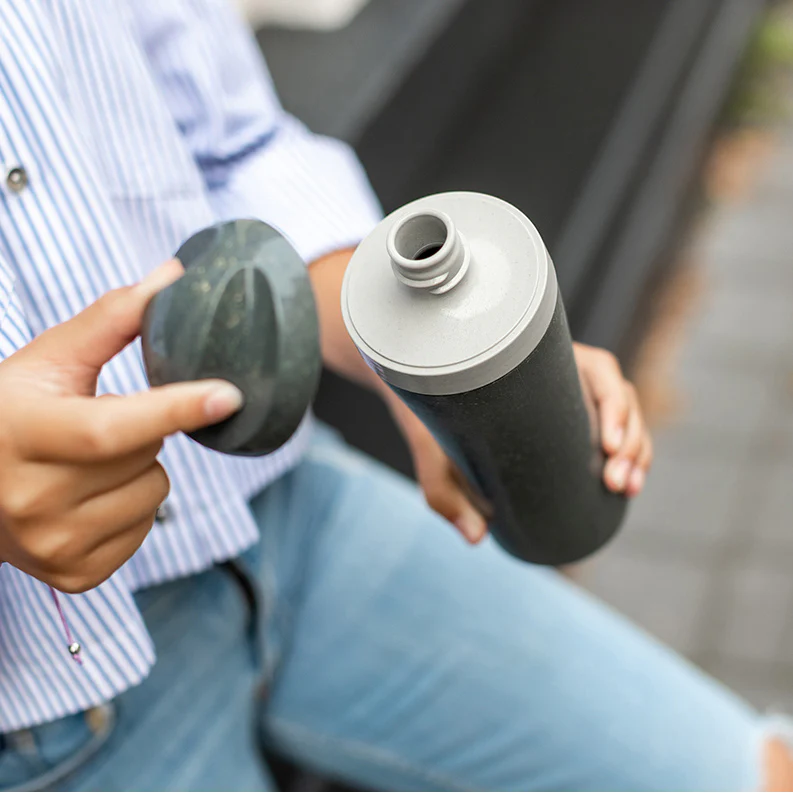 Oase Water Bottle 425ml - Ash Grey - Image 4
