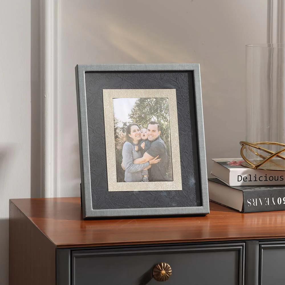 Oasis Glass Photo Frame Medium - Indigo Grey - Image 2