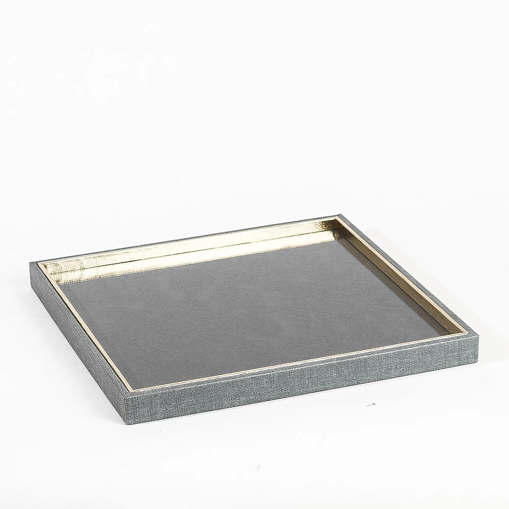 Oasis Glass Square Tray Medium - Indigo Grey - Image 3