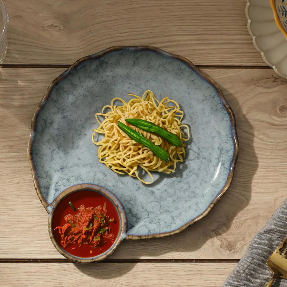 Oasis Round Dimsum Plate - Cool Grey - Image 2