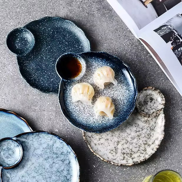 Oasis Round Dimsum Plate Small - Blue Grey - Image 9