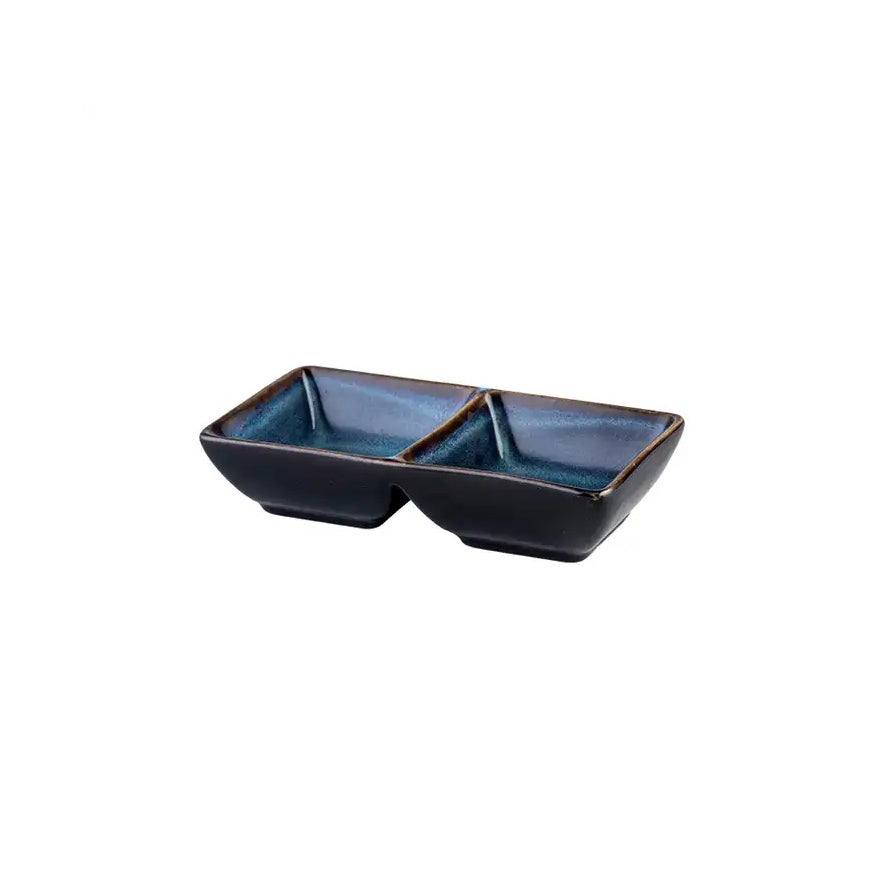 Oasis Sectional Serving Plate - Royal Blue - Image 3