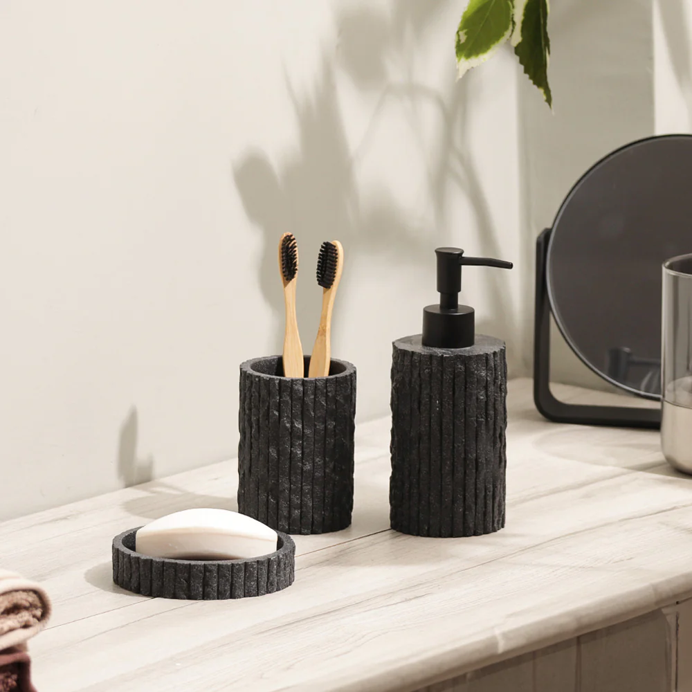 Olay 3-piece Bathroom Set - Speckled Charcoal - Image 4