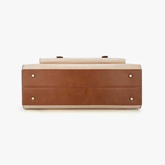 Olivia Classic Laptop Tote Bag - Beige Brown - Image 10