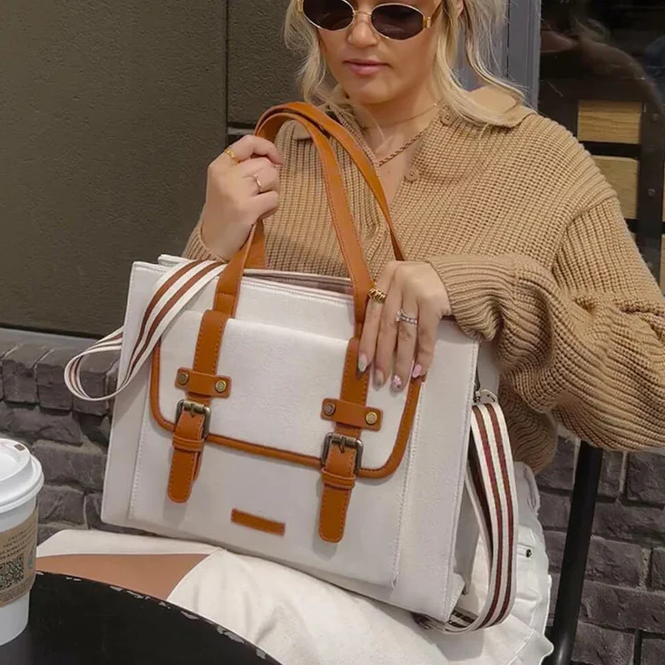 Olivia Tote Bag Small - Beige Brown - Image 2