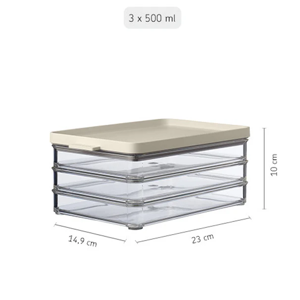 Omnia Cold Cuts Fridge Boxes, Set of 3 - Nordic White - Image 4
