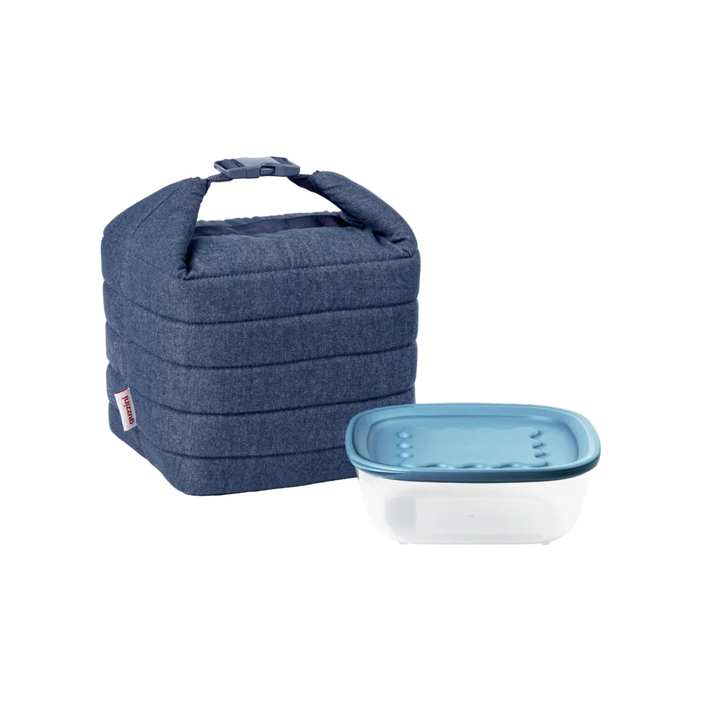 On-the-Go Thermal Bag with Container Small - Denim Blue - Image 3