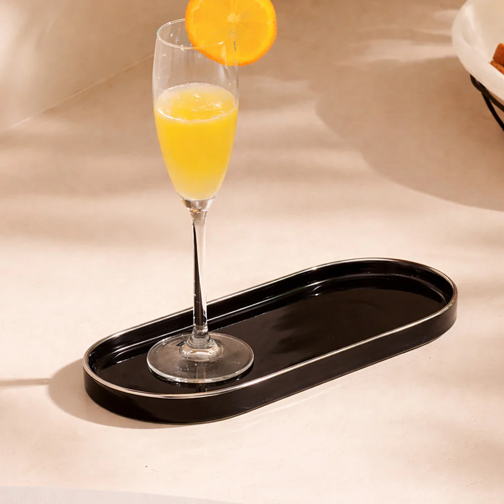 Onyx Oval Serving Platter Medium - Black - Image 5
