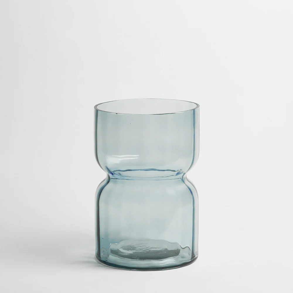 Ophelia Fluted Glass Vase Medium - Aqua - Image 3