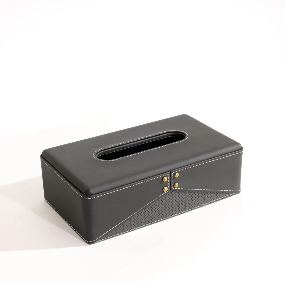 Ophelia Studded Tissue Box Holder - Black - Image 3