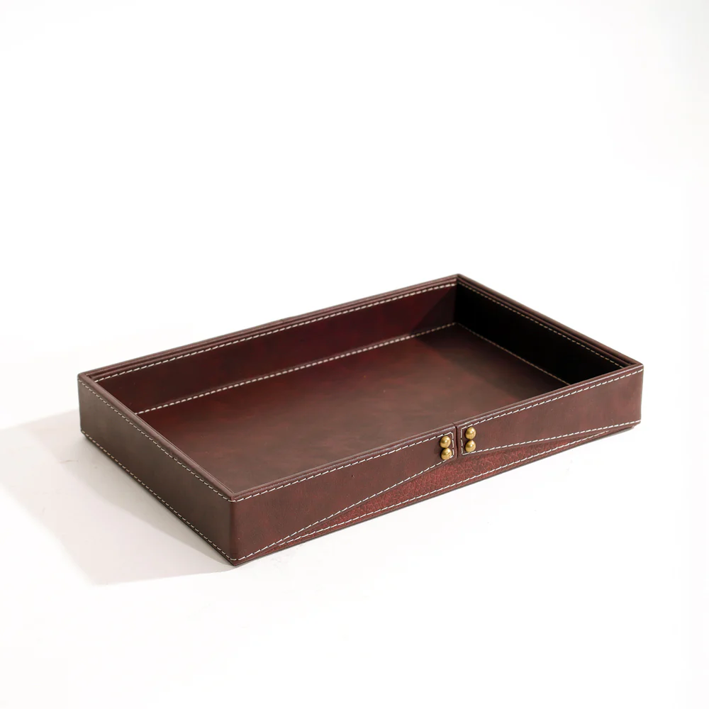 Ophelia Studded Valet Tray - Burgundy - Image 3