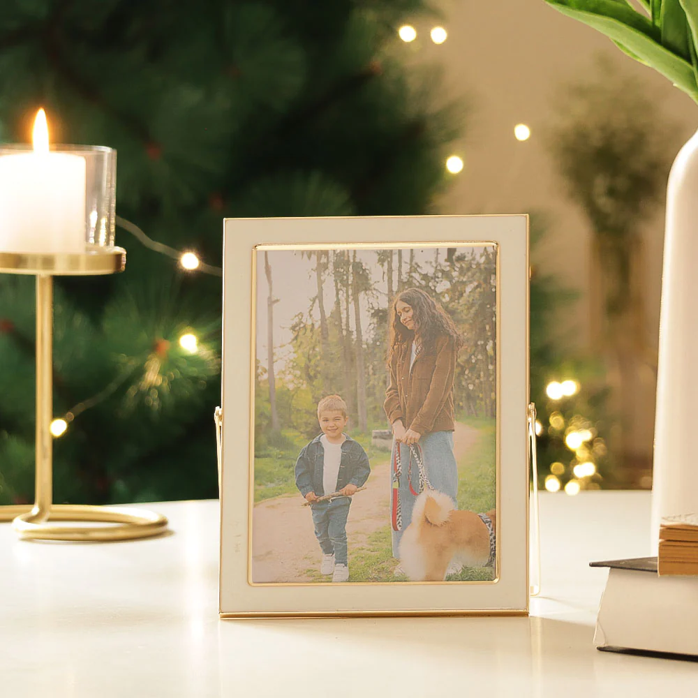 Opus Photo Frame Large - White Gold - Image 2
