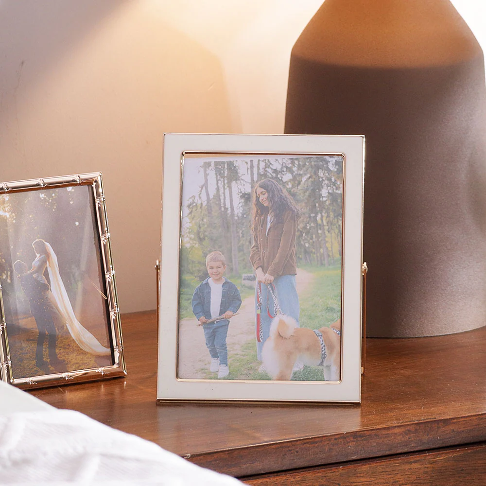 Opus Photo Frame Large - White Gold - Image 3