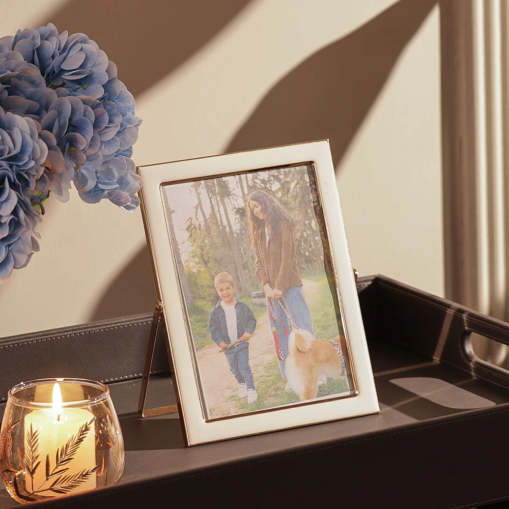 Opus Photo Frame Large - White Gold - Image 5