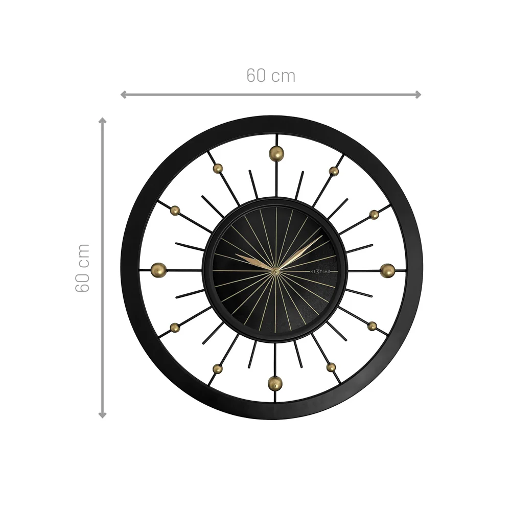 Orbit Wall Clock 60cm - Black - Image 6
