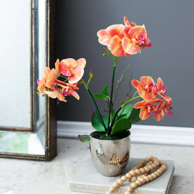 Orchid Artificial Potted Plant - Medium - Image 4