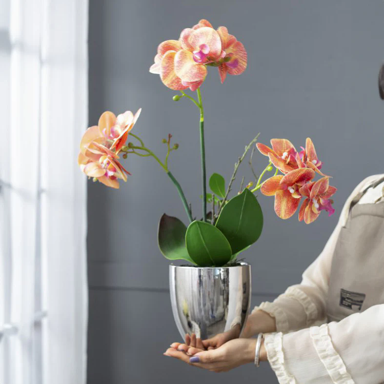 Orchid Artificial Potted Plant - Medium - Image 7