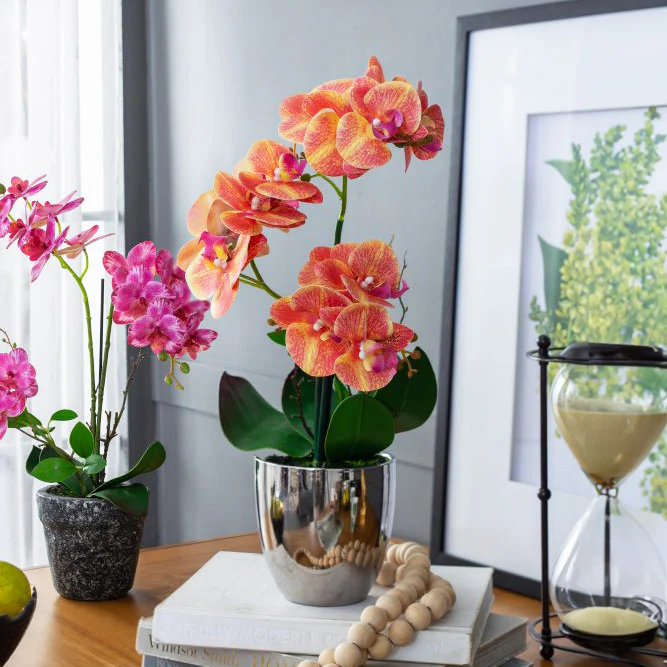 Orchid Artificial Potted Plant - Medium - Image 8