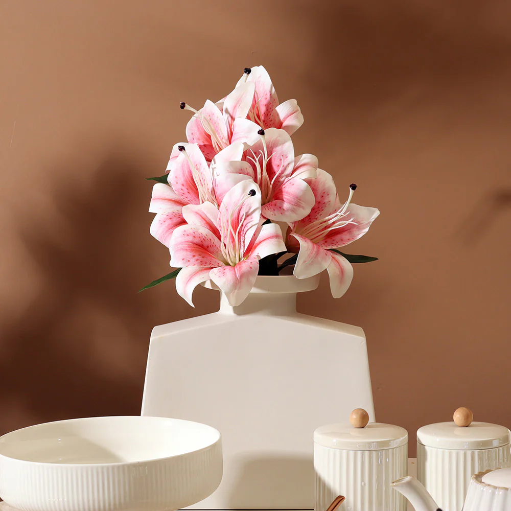 Oriental Lily Faux Bunch - Pink