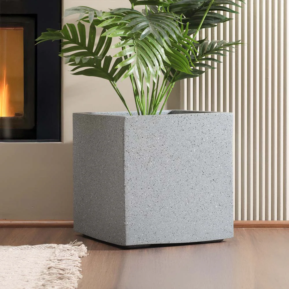 Orion Square Planter Large - Speckled Grey - Image 4
