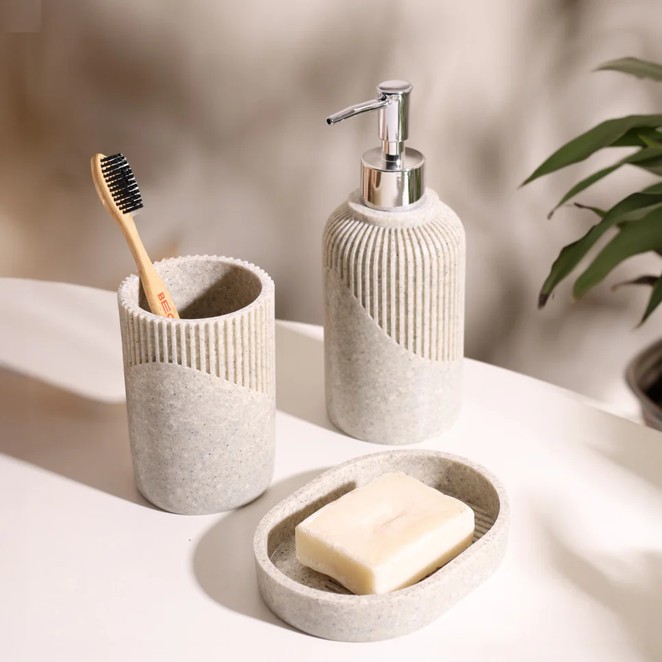 Orla 3-piece Bathroom Set - Light Grey