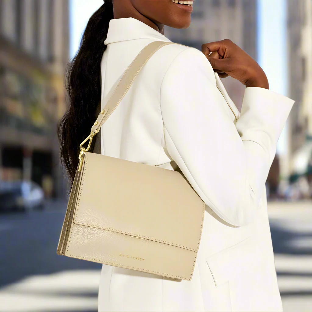 Orla Divided Crossbody Bag - Sand - Image 7