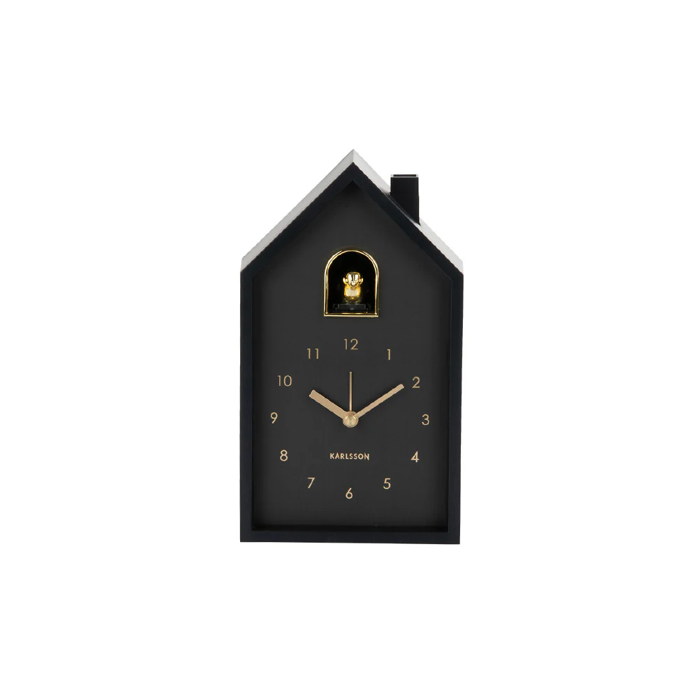 Oro Modern Cuckoo Alarm Clock - Black - Image 2