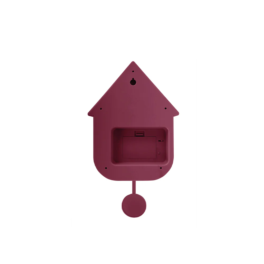 Oro Modern Cuckoo Pendulum Wall Clock - Dark Mauve - Image 3