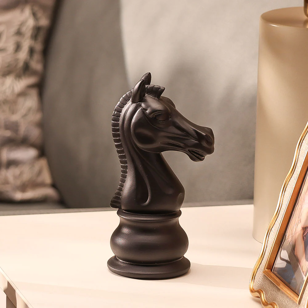 Oros Knight Decorative Sculpture - Matte Black - Image 2