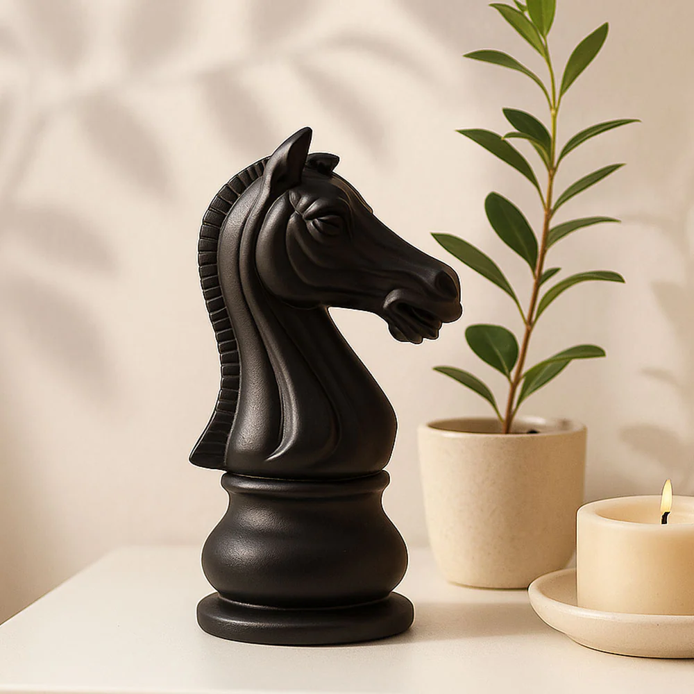 Oros Knight Decorative Sculpture - Matte Black - Image 5