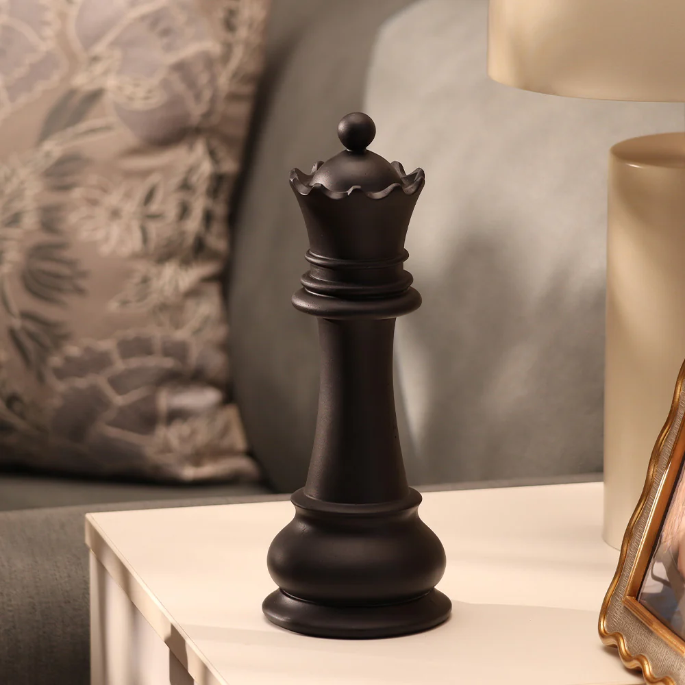 Oros Queen Decorative Sculpture - Matte Black - Image 2