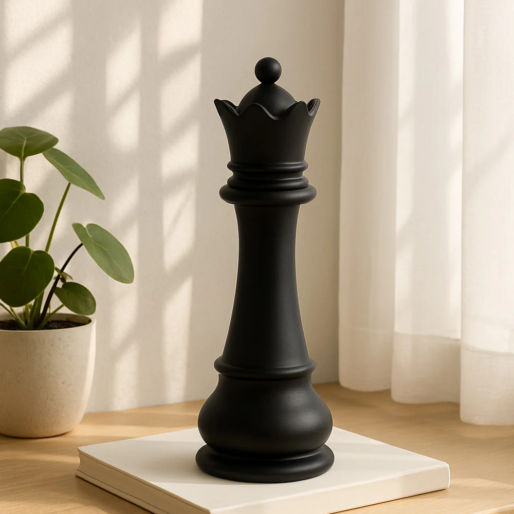 Oros Queen Decorative Sculpture - Matte Black - Image 5