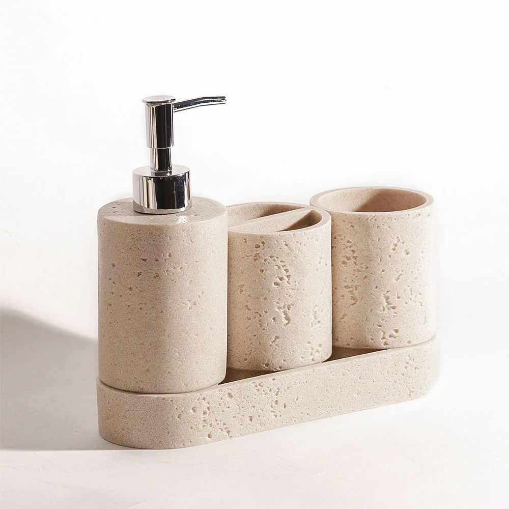 Oslo 4-piece Bathroom Set - Greige - Image 3