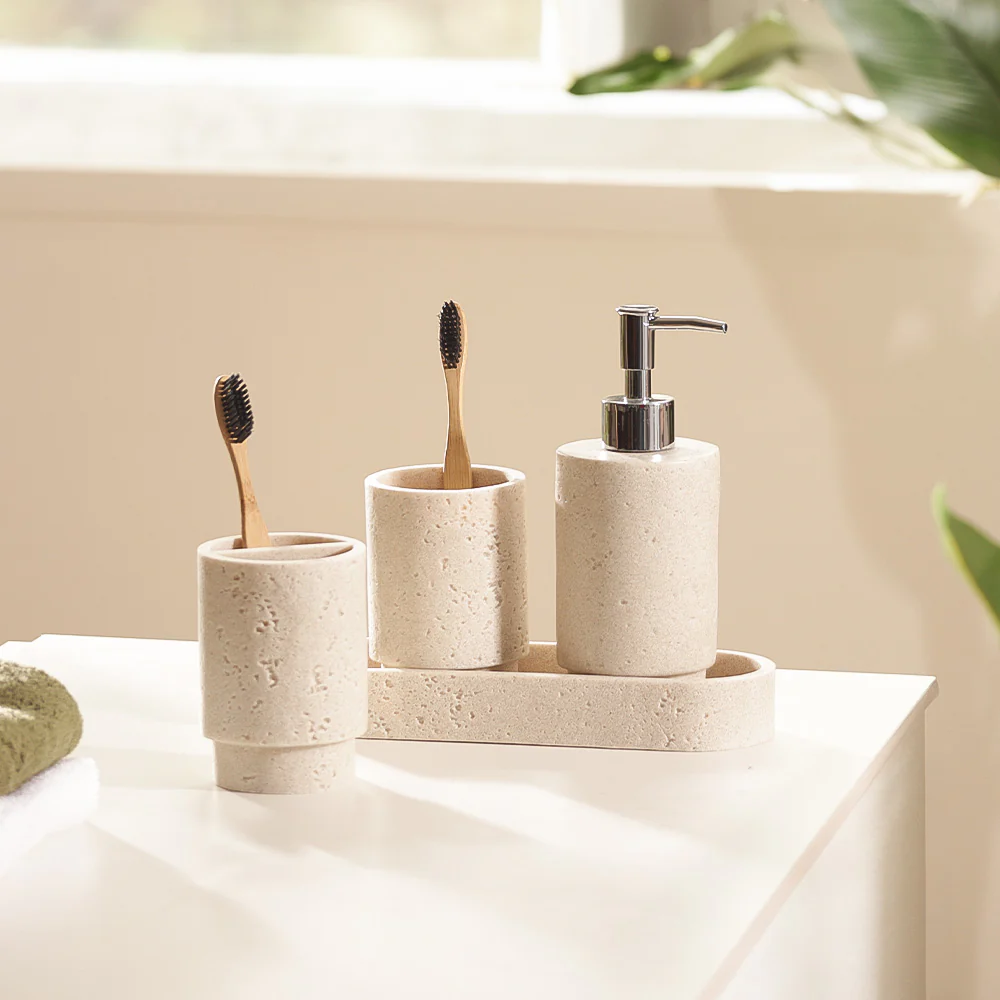 Oslo 4-piece Bathroom Set - Greige - Image 5