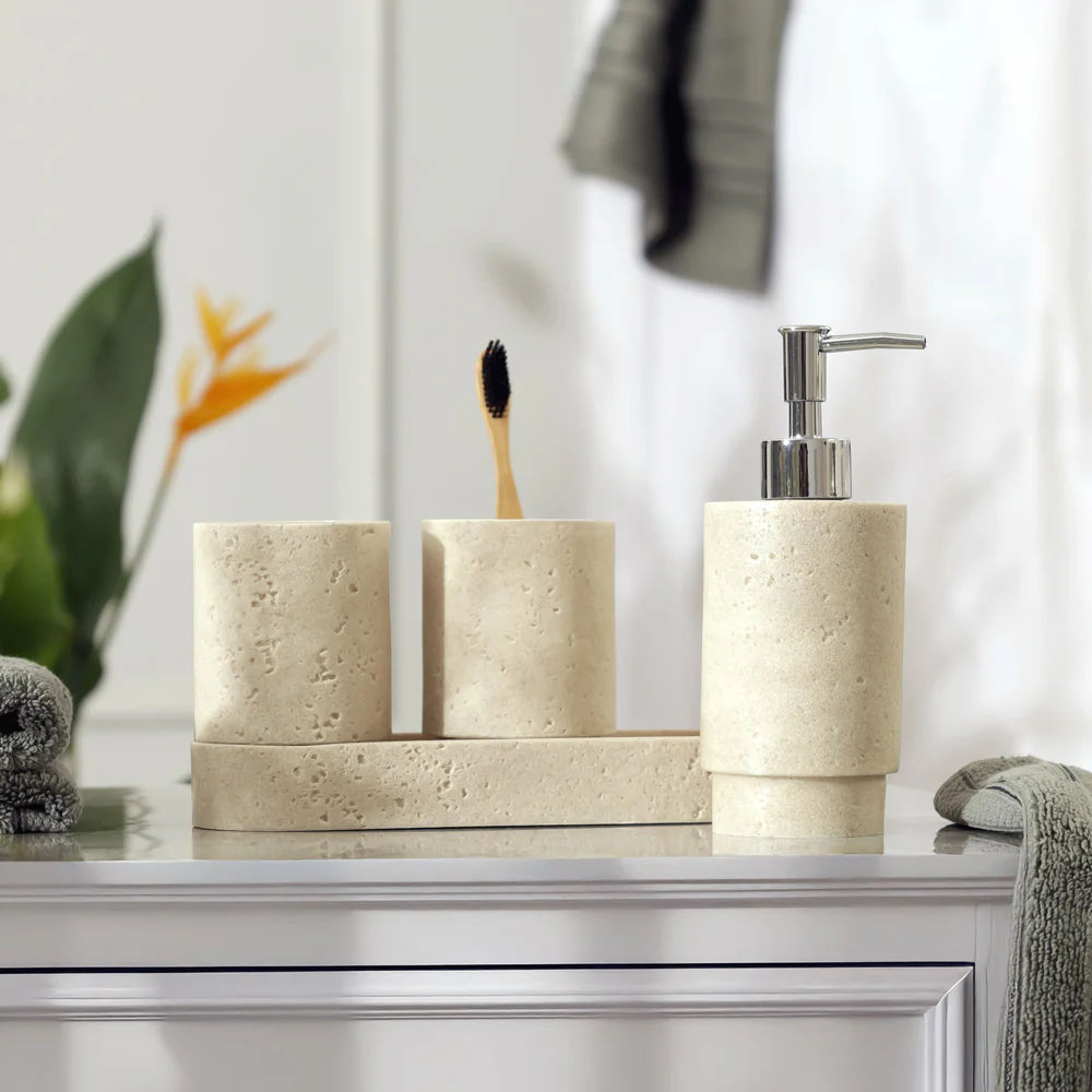 Oslo 4-piece Bathroom Set - Greige - Image 8
