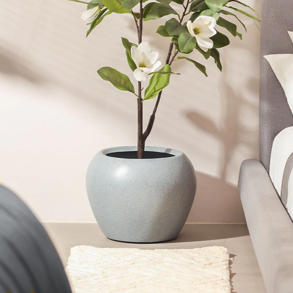 Ovo Round Planter Large - Speckled Grey - Image 2