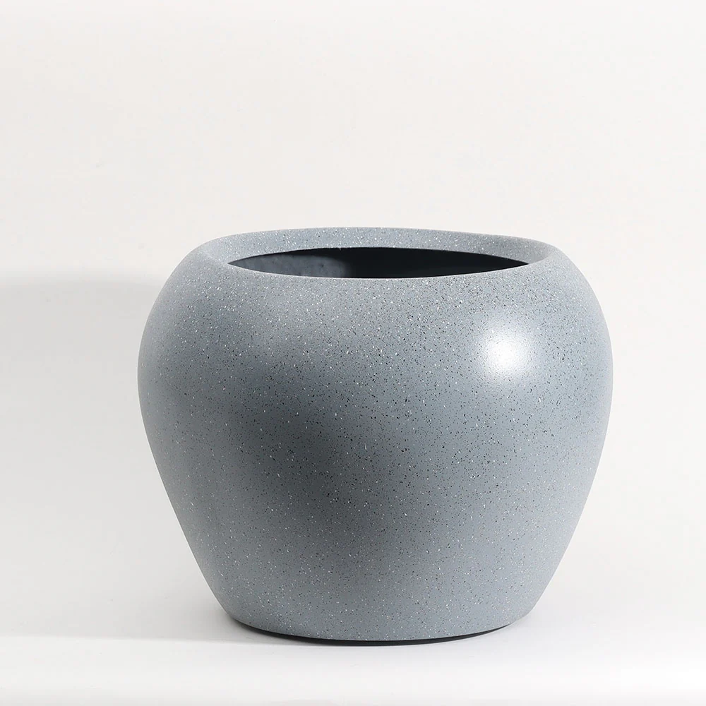 Ovo Round Planter Large - Speckled Grey - Image 3