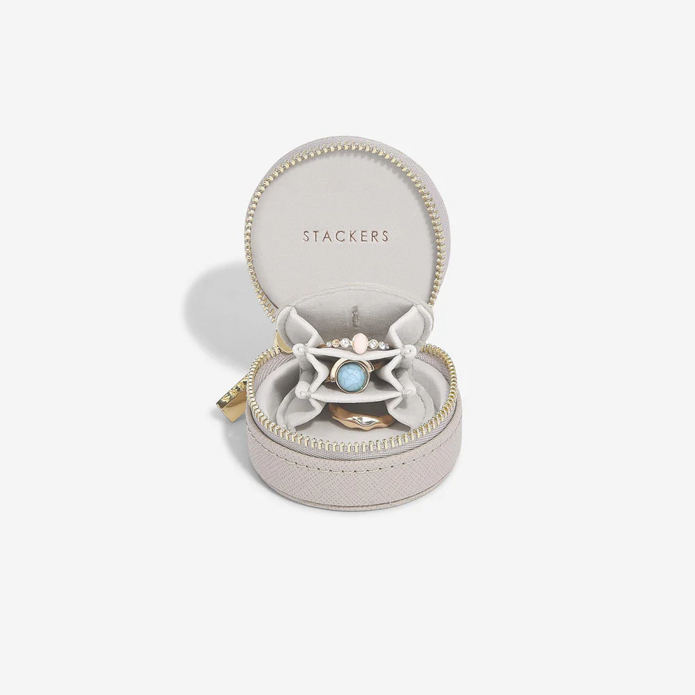Oyster Travel Jewellery Box - Taupe - Image 4