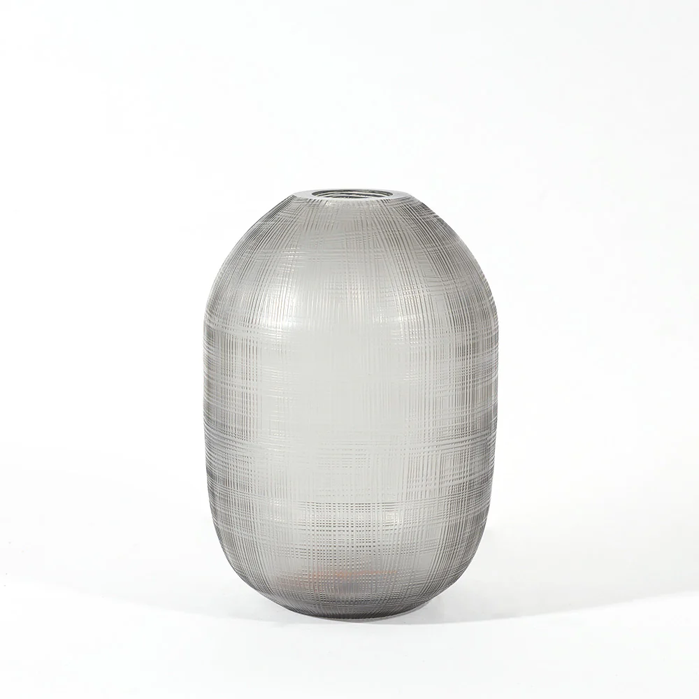 Omnia Glass Vase Small - Smoke Grey - Image 5