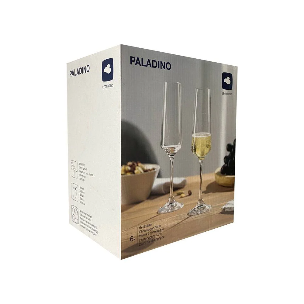 Paladino Champagne Flutes 220ml, Set of 6 - Image 5
